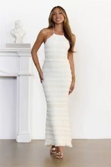 Dream Girl Energy Crisscross Back Maxi Dress Cream