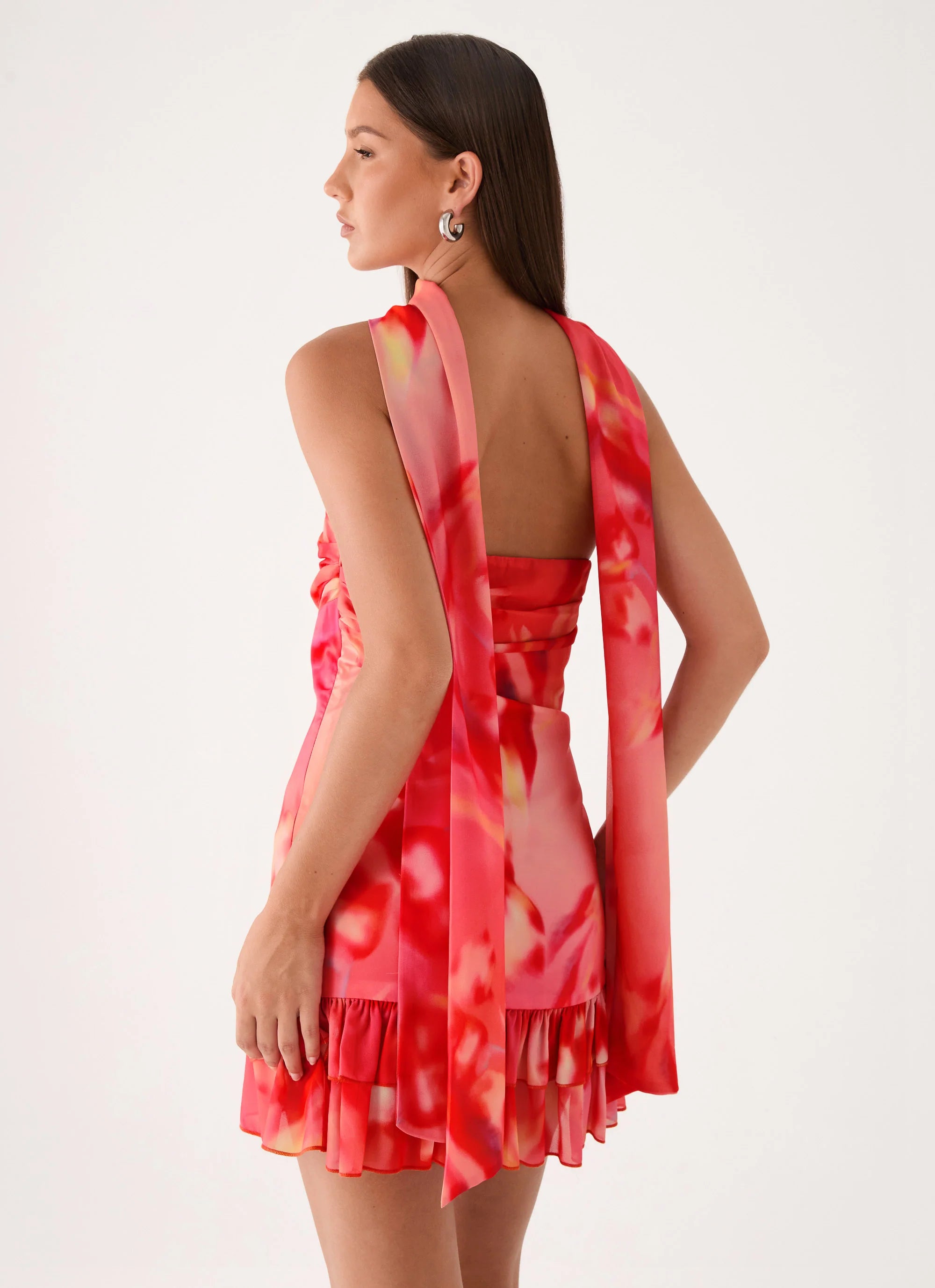 Manon Scarf Mini Dress - Sun Blushed Bloom